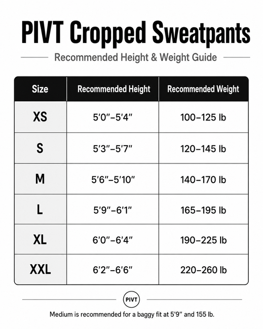 PIVT Vintage Cropped Sweatpants